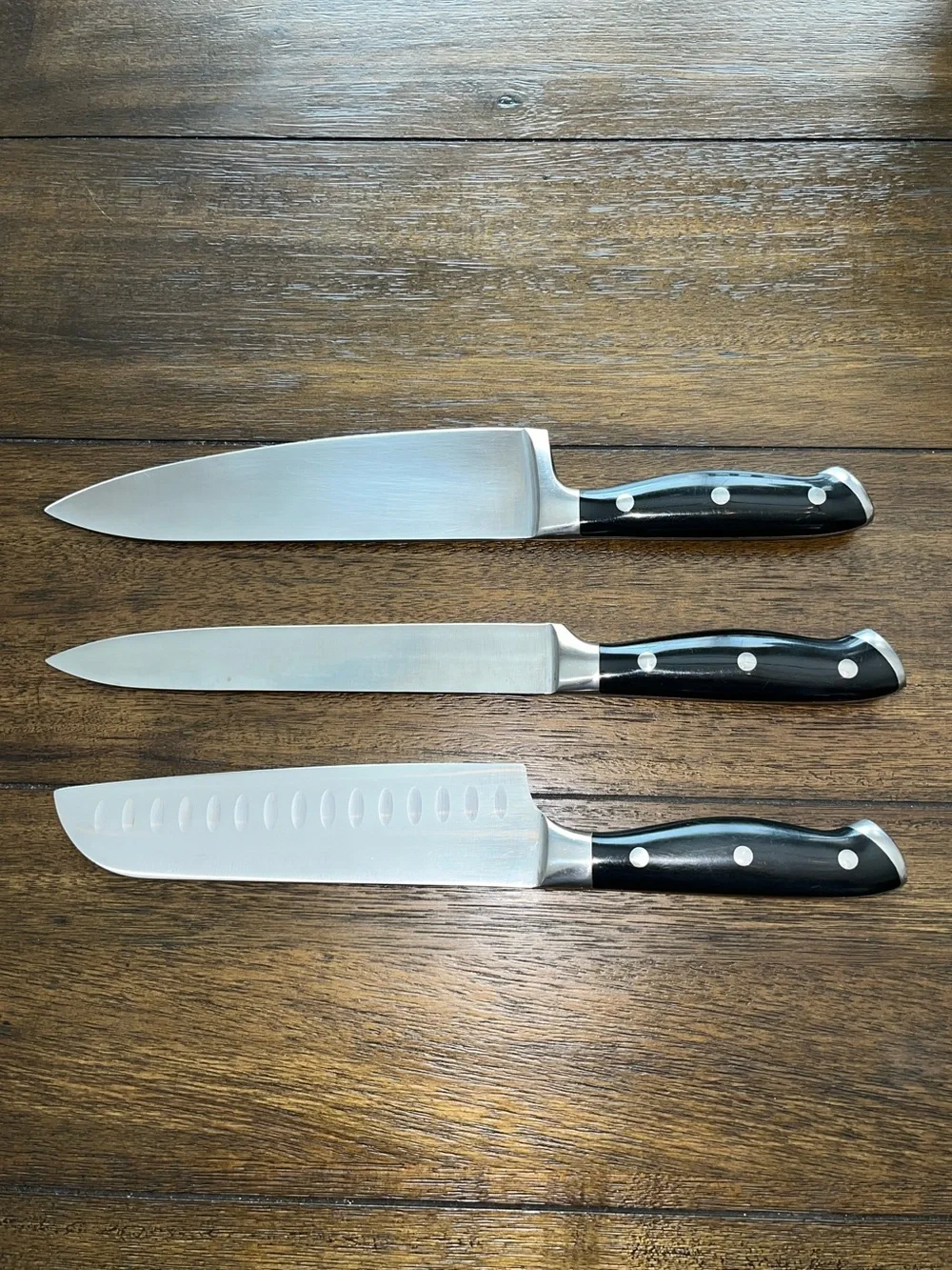 Farberware: 3 Knife Set 13” Chef’s / 13” Kitchen / 12.25” Santoku Knife Set